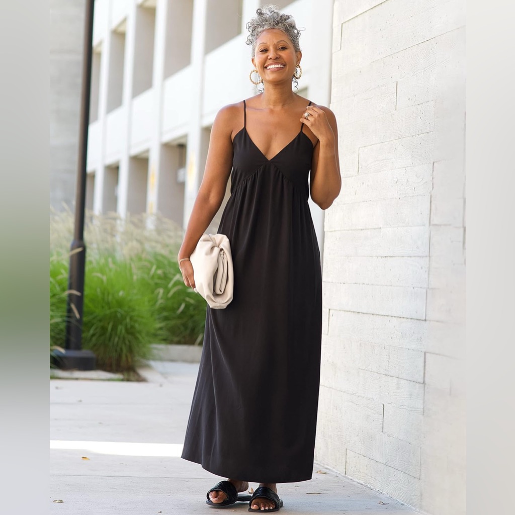 The Drop X Thetenillelife Black Maxi Dress